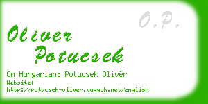 oliver potucsek business card