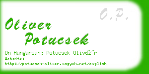 oliver potucsek business card